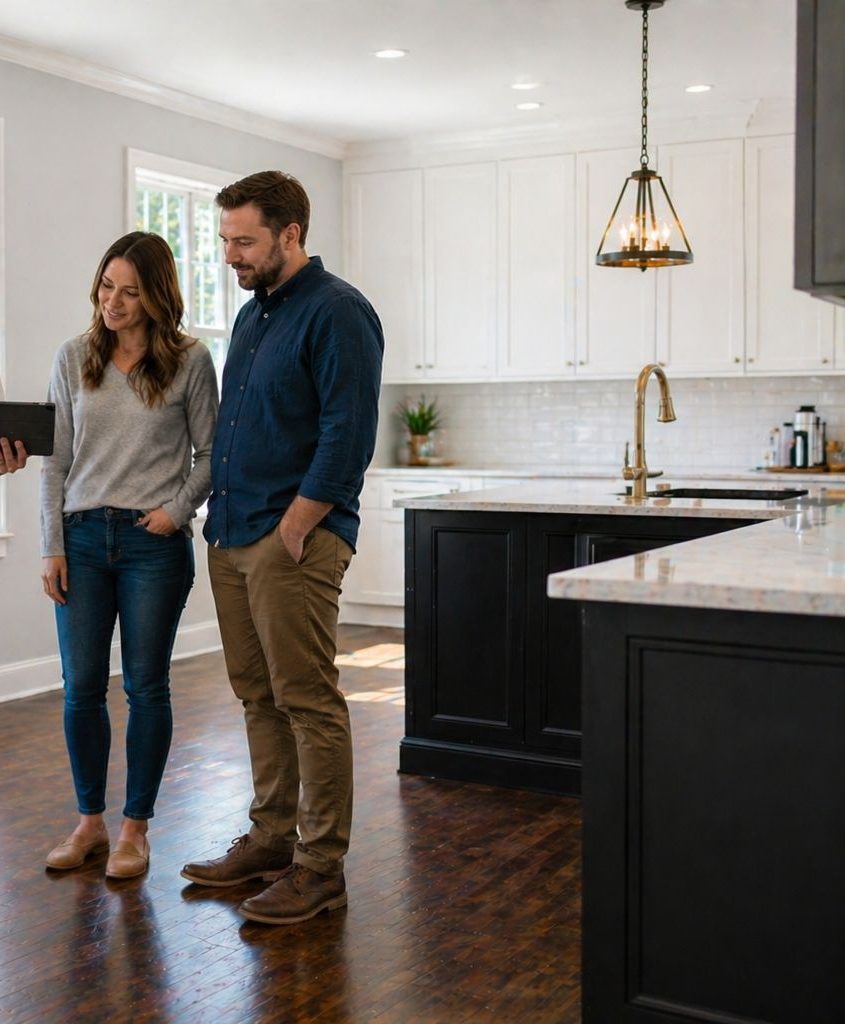Homeowners discussing a project
